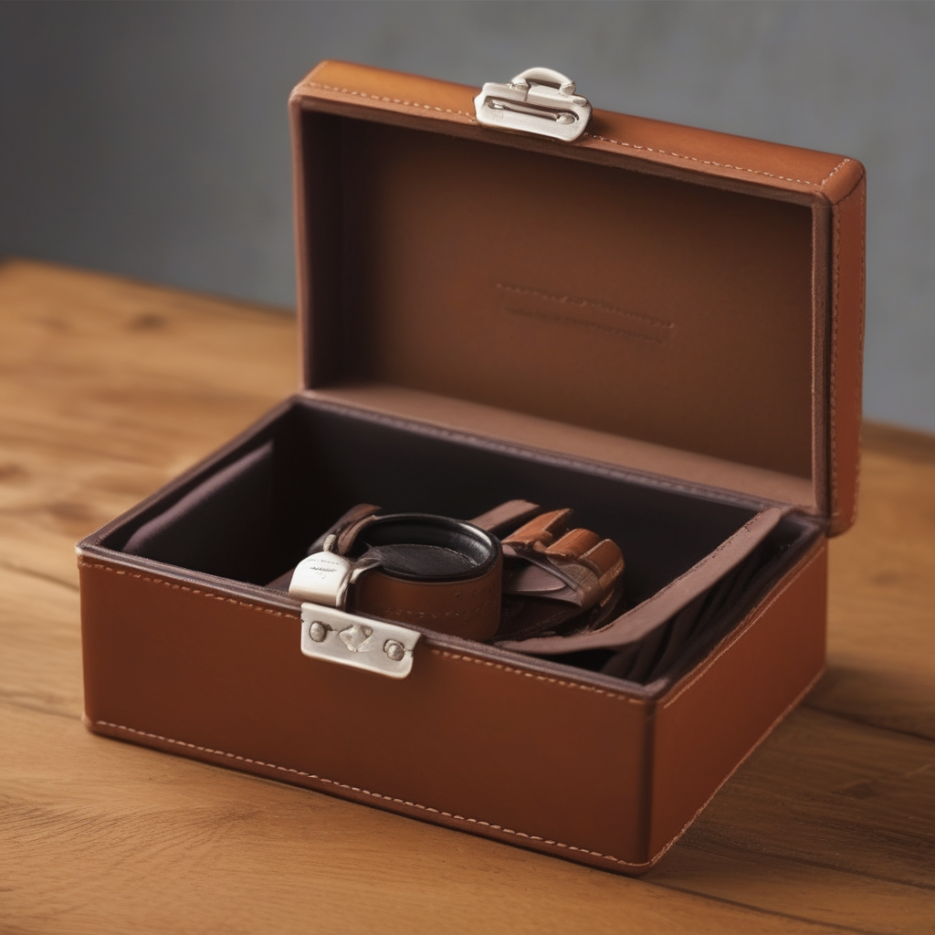 Image for An image showing a neatly packaged leather accesso