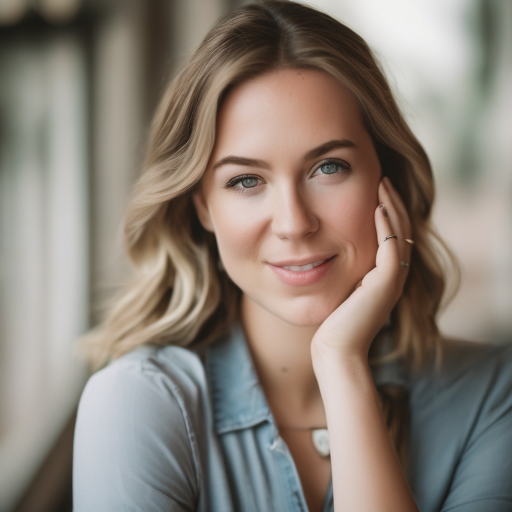 Image for A close-up shot of Emily Johnson in a bright, well